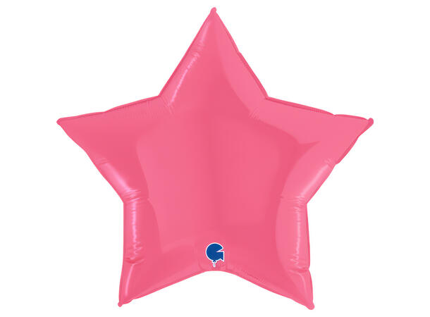 Ensfarget - Bubble Gum 1 Folieballong - Stjerne - 36" (91cm)