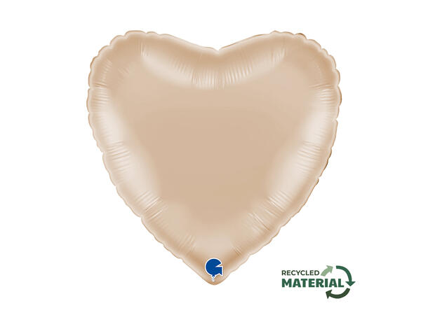 Ensfarget - Californian Gold 1 Folieballong - Hjerte - 18" (43cm) 