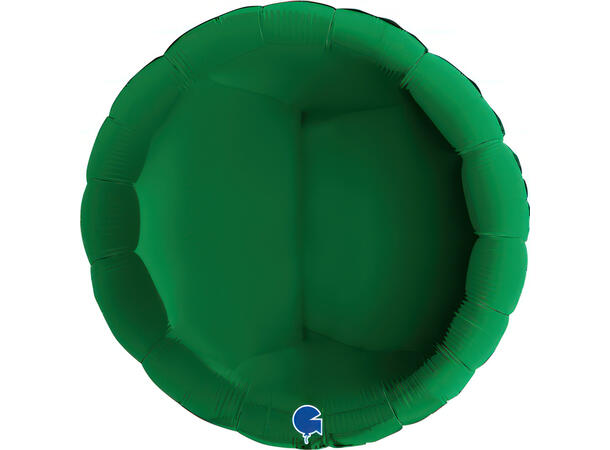 Ensfarget - Dark Green 1 Folieballong - Rund - 36" (91cm)