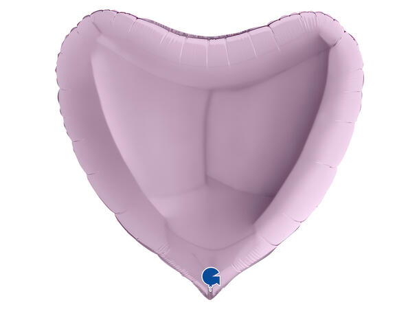 Ensfarget - Lilac 1 Folieballong - Hjerte - 36" (91cm)