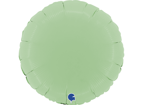 Ensfarget - Matte Green 1 Folieballong - Rund - 18" (43cm)