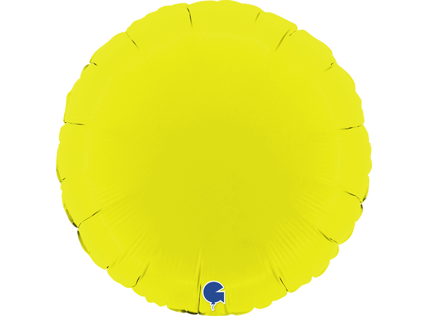 Ensfarget - Matte Lime Green 1 Folieballong - Rund - 18" (43cm)