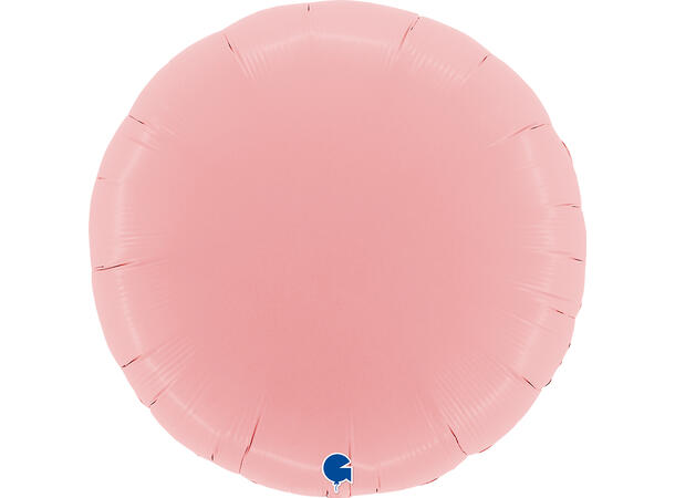 Ensfarget - Matte Pink 1 Folieballong - Rund - 36" (91cm)