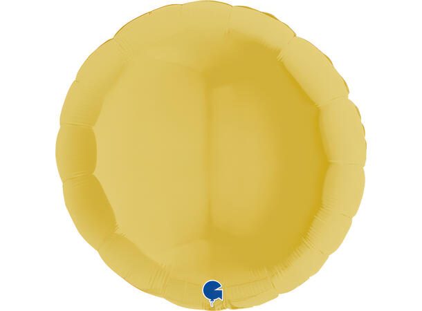 Ensfarget - Pastel Yellow 1 Folieballong - Rund - 36" (91cm)