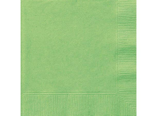 Ensfarget Limegrønn 20 Drikkeservietter - 25x25cm