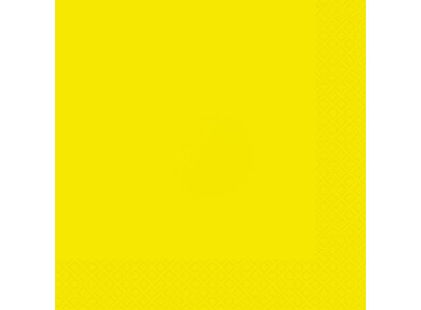 Ensfarget Neon Gul 20 Lunchservietter - 33x33cm