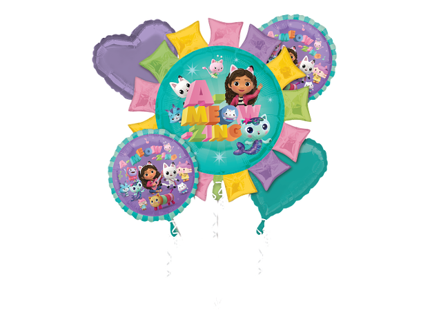 Gabby's Dollhouse 1 Folieballong bukett - 5 ballonger