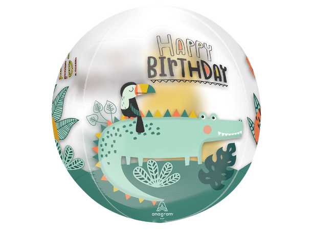 Get Wild Birthday 1 Ballongball - ORBZ - 38x40cm