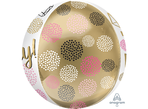 Happy Birthday Gems 1 Ballongball - ORBZ - 38x40cm