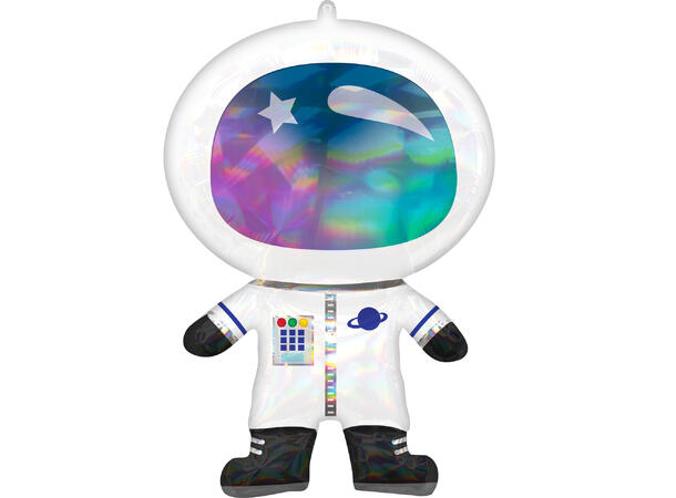 Iridescent Astronaut 1 Stor folieballong med form - 50x76cm