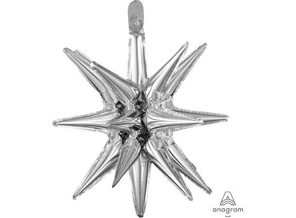 Magic Star™ Small Silver 1 Folieballong 3D - 45x50cm