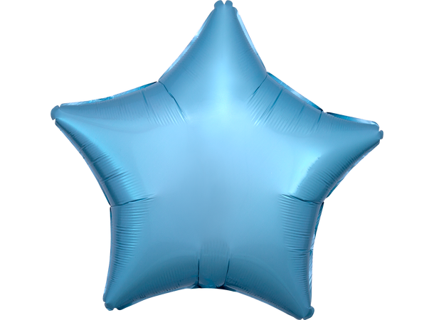 Metallic Pearl Pastel Blue 1 Folieballong - Stjerne - 19" (48cm)