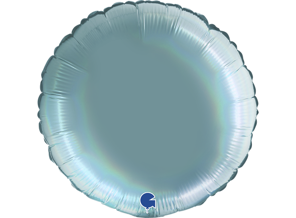 Rainbow Holographic Platinum TenerifeSea 1 Folieballong - Rund - 18" (43cm)
