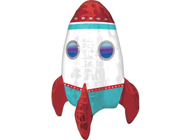 Rocket Ship 1 Folieballong 3D - 40x53cm