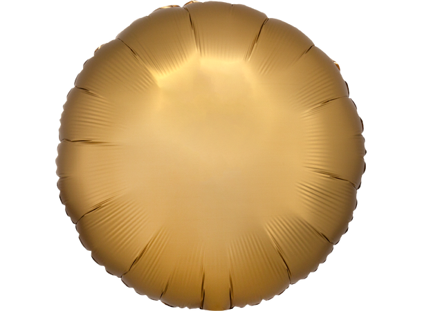 Satin Luxe® Gold Sateen Circle 1 Folieballong - Rund - 18" (43cm)