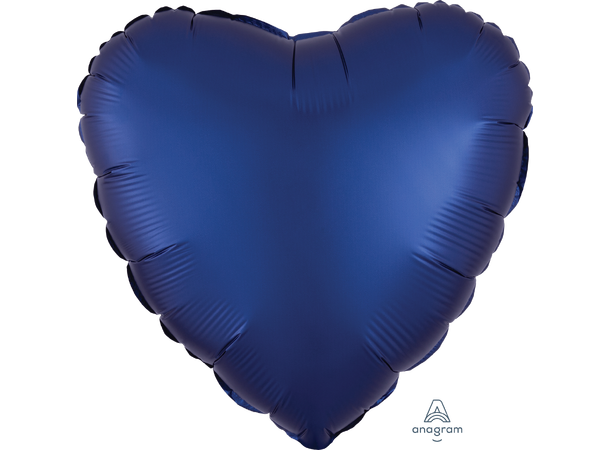 Satin Luxe® Navy Heart 1 Folieballong - Hjerte - 18" (43cm)