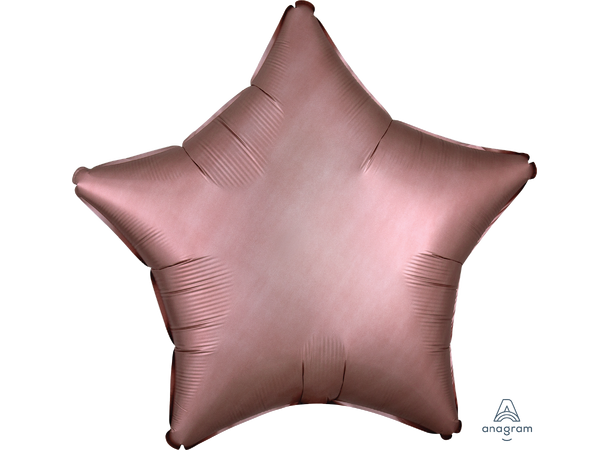 Satin Luxe® Rose Copper Star 1 Folieballong - Stjerne - 19" (48cm)