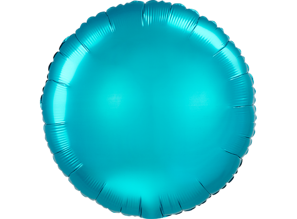 Satin Luxe™ Aqua Circle 1 Folieballong - Rund - 18" (43cm)