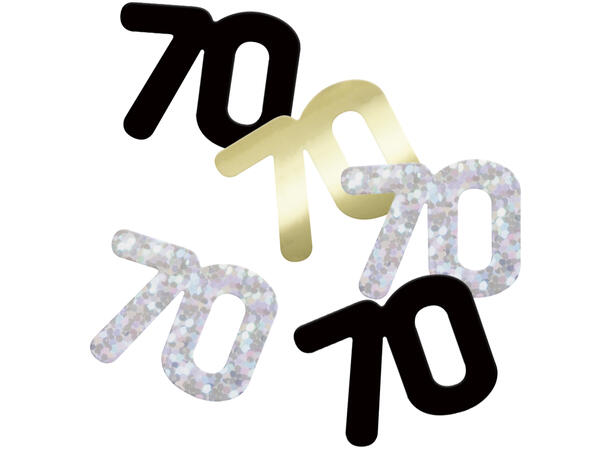 Sort & Sølv Glitz - #70 1 Pose Bordkonfetti - 15g