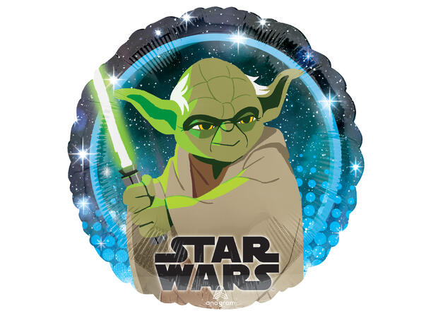 Star Wars Galaxy - Yoda 1 Folieballong - Rund - 18" (43cm)
