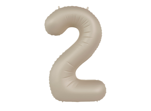 Tallballong - Creamy Latte 2 1 Folieballong - 86cm (34")