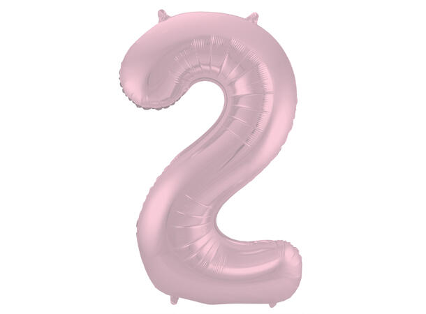Tallballong - Pastel Rosa Matt - 2 1 Folieballong - 86cm (34")