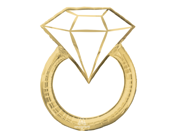 Wedding Ring 1 Stor folieballong med form - 60x76cm