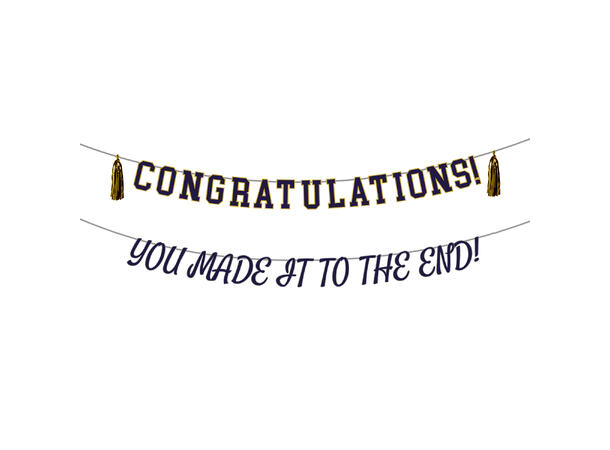 Academic Elegance - Graduation 1 Bokstavbanner i 2 deler i papir - 2m
