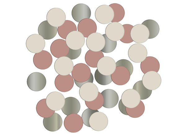 Creme Rose 1 Pose papirkonfetti - 14gr