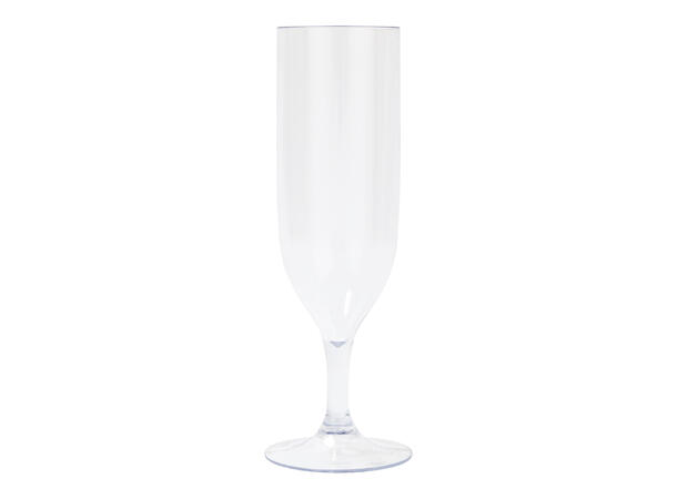 Delvis gjennomsiktig - Klar 2 Gjenbrukbare Champagneglass i plast
