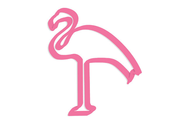 Flamingo Paradise 1 Kakeutstikker i plast - 9.4x11.7cm