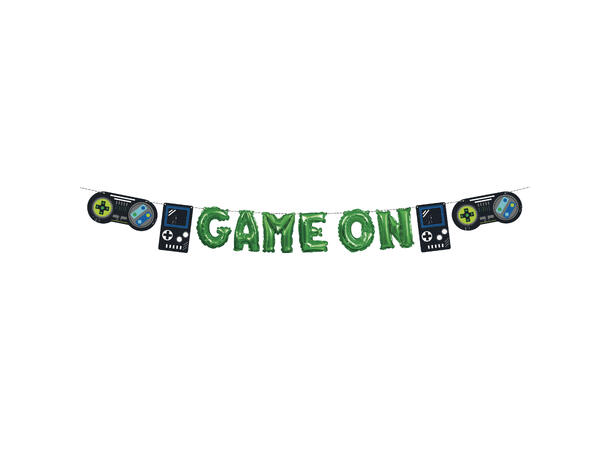 Gamer Birthday - "Game On" 1 Ballongord kit folie