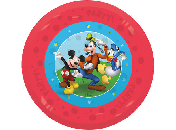 Mickey Rock the House 4 Gjenbrukbare tallerkener i plast- 21cm