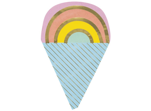 Pastel Ice Cream 16 Lunchservietter - 33x33cm