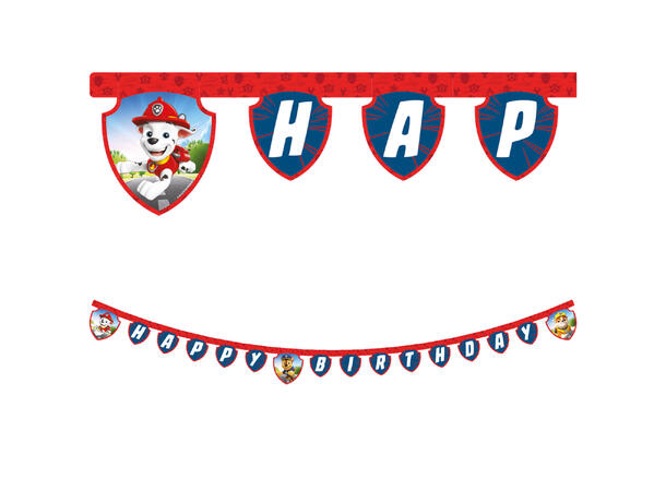 Paw Patrol - Rescue Heroes 1 FSC - "Happy Birthday" - Leddbanner