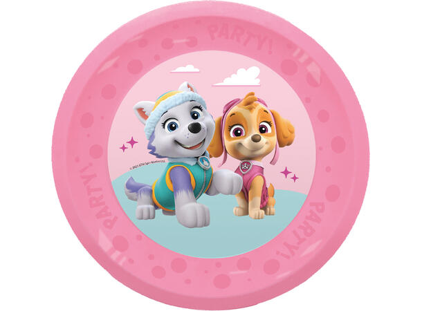 Paw Patrol Skye And Everest 4 Gjenbrukbare tallerkener i plast- 21cm