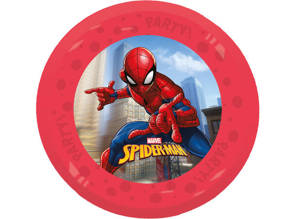 Spider-Man Crime Fighter 4 Gjenbrukbare tallerkener i plast- 21cm