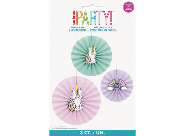 Starry Unicorn 3 Papirvifter med dekor