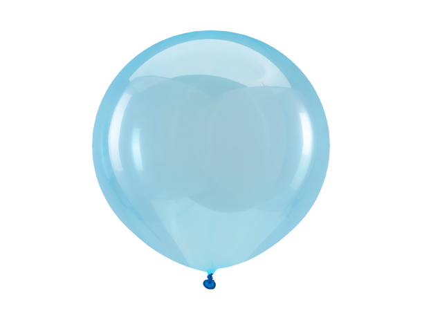24R - Crystal Clearz™ Blue 4 Gummiballonger - 61cm (24")