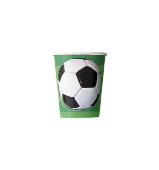 3D Fotball 8 Kopper i papp - 2,5dl
