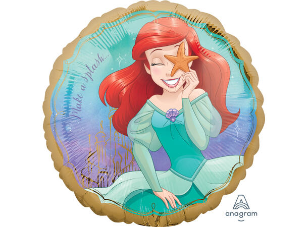 Ariel - Disney Prinsesse 1 Folieballong - Rund - 18" (43cm)