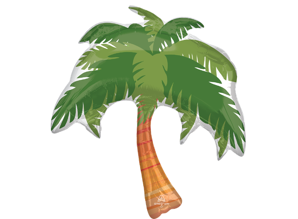 Beach Life Palm Tree 1 Stor folieballong med form - 74x83cm