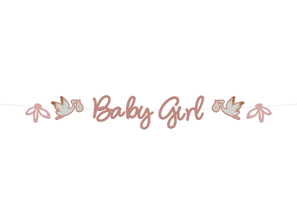 Blooming Baby Girl 1 Bokstavbanner i papir - 2m