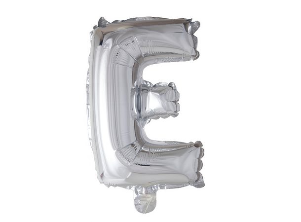 Bokstavballong - E - Sølv 1 Folieballong - 41cm (16")