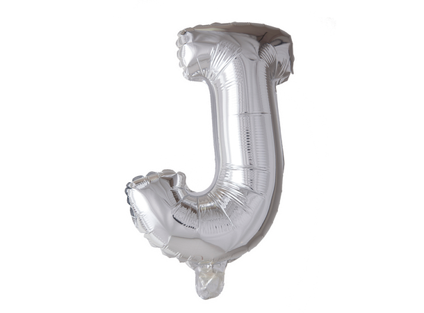 Bokstavballong - J - Sølv 1 Folieballong - 41cm (16")