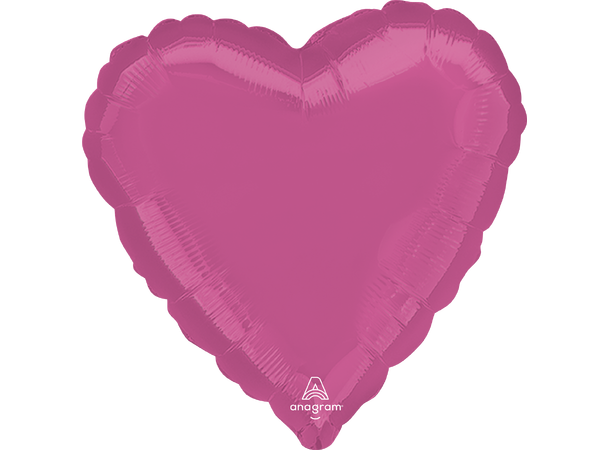 Bright Bubble Gum Pink Decorator Heart 1 Folieballong - Hjerte - 18" (43cm)