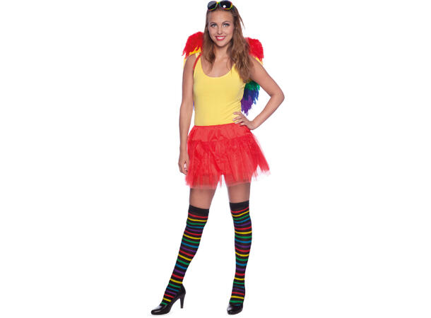 Englevinger - Regnbue fjær 1 par - 50x50cm 