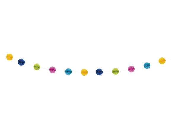 Ensfarget - Flere Farger 1 Papirgirlander mini honeycomb - 214cm