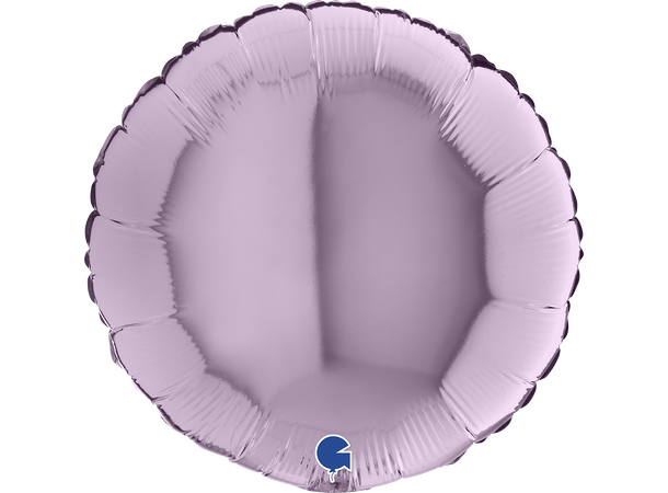 Ensfarget - Lilac 1 Folieballong - Rund - 18" (43cm)