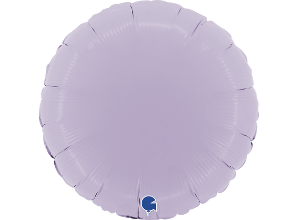 Ensfarget - Matte Lilac 1 Folieballong - Rund - 18" (43cm)